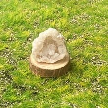 天然原礦可愛招財白晶洞 財運水晶 快速出貨 辦公室擺件 風水擺件