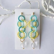 セルクル ピアス・イヤリング【グリーン×イエロー】