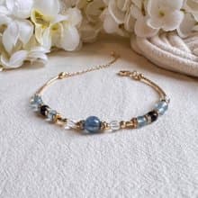 射手座手鍊手環 | 魔鬼海藍寶 海藍寶 白水晶 | 十二星座守護石