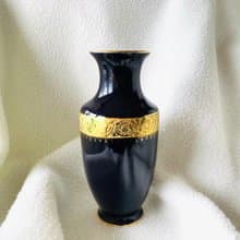 法國LIMOGES CASTEL 22K金羅曼蒂克花器