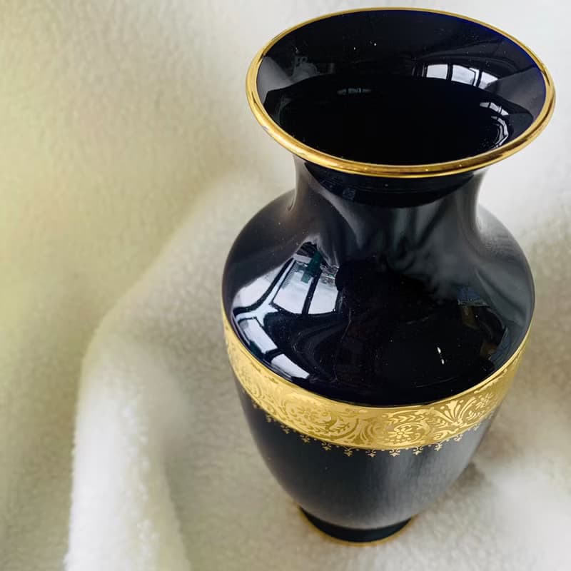 法國LIMOGES CASTEL 22K金羅曼蒂克花器