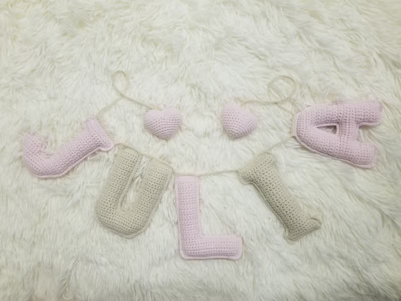 Personalized name garland nursery baby shower gift Name Banner Garland