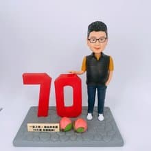 【個性化長輩賀壽禮物】七十歲生日紀念模型 | 父親壽誕精美擺件