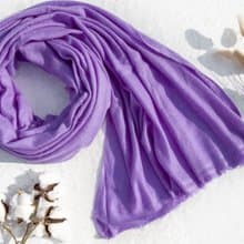 頂級喀什米爾Cashmere 秋冬保暖 羊絨圍巾Pashmina 克什米爾羊絨圍巾/純羊毛圍巾披巾/戒指絨披肩-芋頭紫色