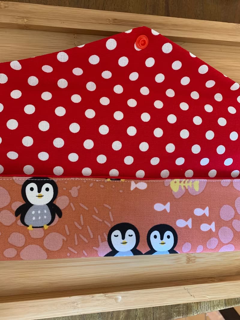 文青風環保純棉筷袋  企鵝想飛 浪漫粉 日本 潮物 收納 手作餐具