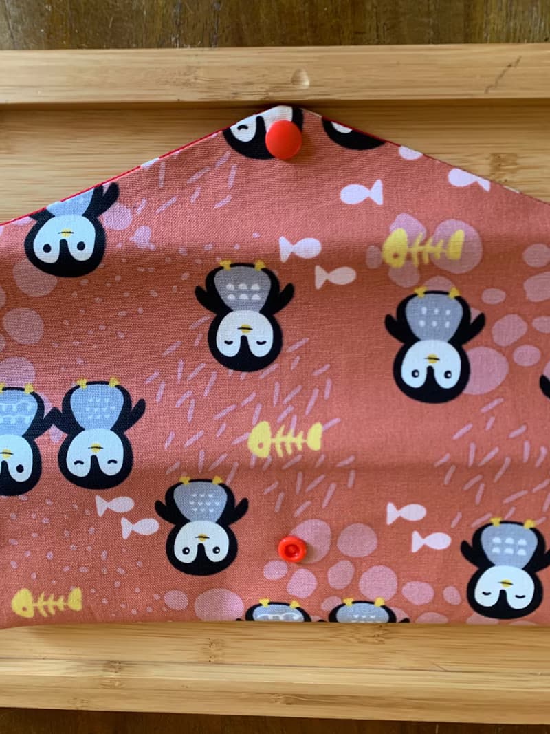 文青風環保純棉筷袋  企鵝想飛 浪漫粉 日本 潮物 收納 手作餐具