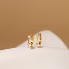 s925銀自製原創養耳洞鋯石耳釘耳環 精緻小巧耳環 防敏感