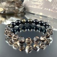 守護神 | 茶水晶 金曜石 | 神聖的保護 | 男士水晶手鍊