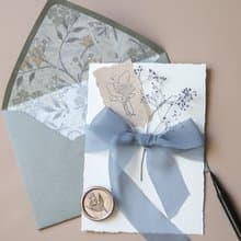 Before I Say It 手寫告白信封信紙套組 莫蘭迪灰藍色