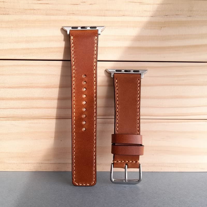 Apple Watch錶帶 / 手工製作 / 義大利頂級皮革 / 棕色