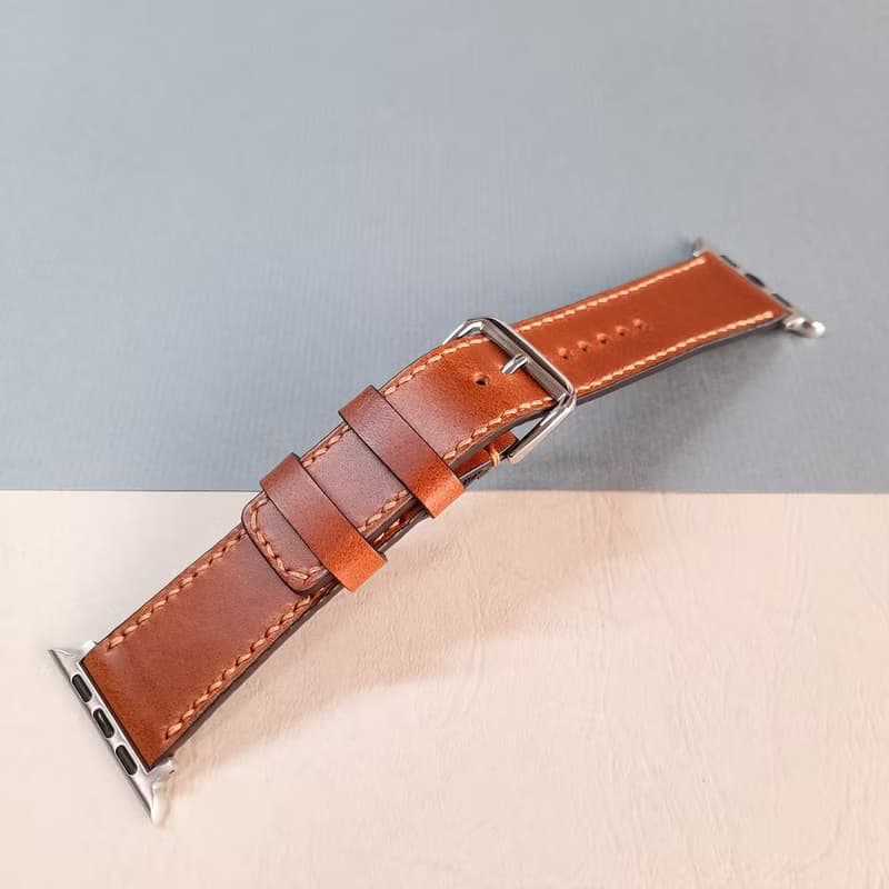 Apple Watch錶帶 / 手工製作 / 義大利頂級皮革 / 棕色