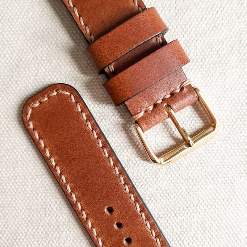 apple watch錶帶 / 棕色 / 真皮 / 手工製作