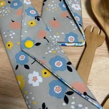 文青風環保純棉筷袋 夢裡花落 質感原胚  超優質卡其色 日本 潮