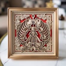 梯木疊雕-雙魚|新中式擺件玄關酒櫃創意客廳家居裝飾品喬遷禮物