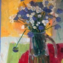 Bouquet of summer flowers Original Oil Painting Still Life Wall Art Home Decor