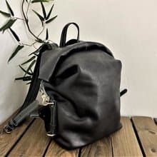 男女通用多風格真皮背包 /經典背包 /卷頂背包 /飛行機艙工作背包