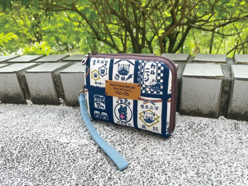 6 Coin 拉鍊零錢包 日式復古貓咪