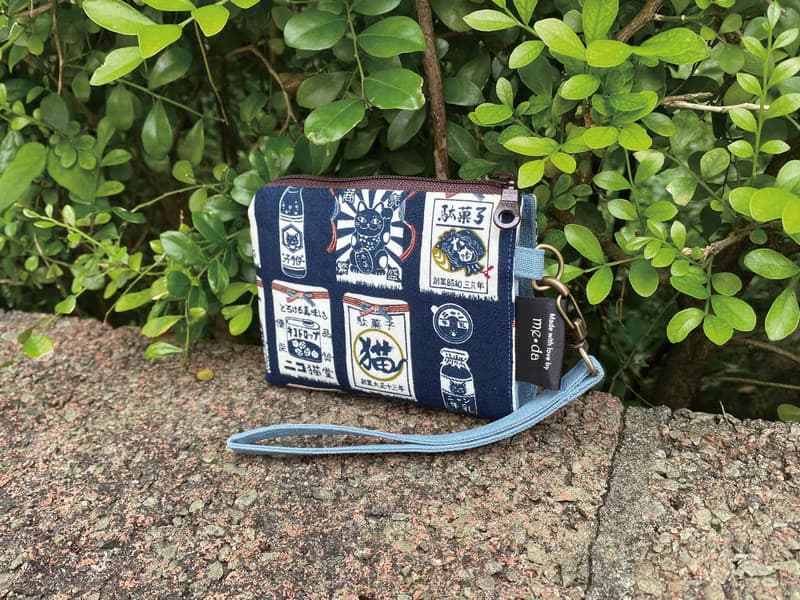 6 Coin 拉鍊零錢包 日式復古貓咪