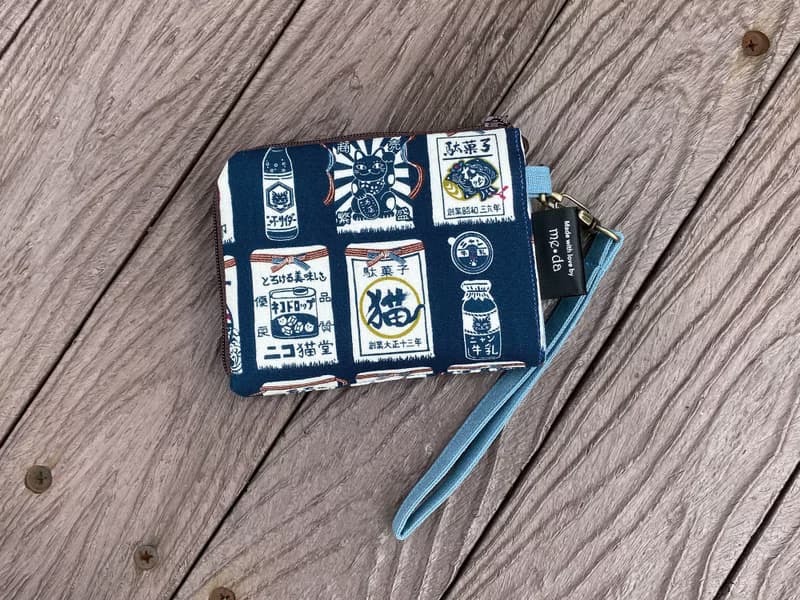 6 Coin 拉鍊零錢包 日式復古貓咪