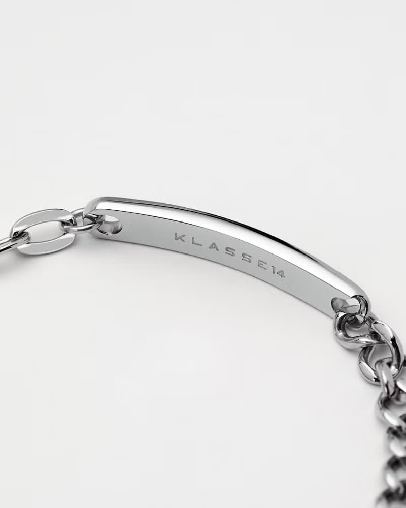 Chain2Chain Silver & White Enamel Bracelet  手鍊