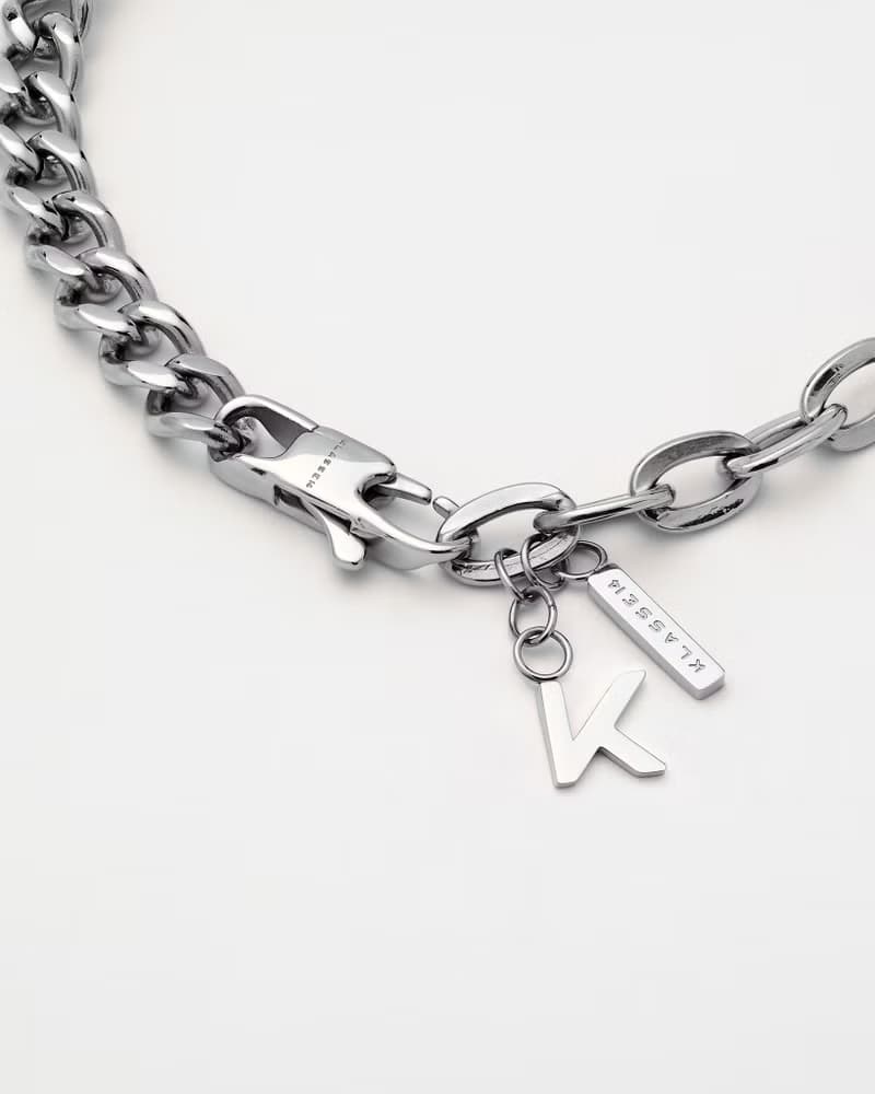 Chain2Chain Silver & White Enamel Bracelet  手鍊