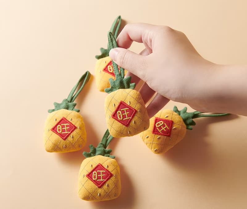 樣樣好物【旺來】手工純棉 鳳梨吊飾