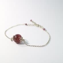 草莓水晶純銀手鍊 Strawberry Quartz Bracelet