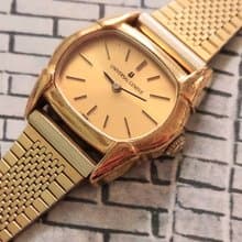 圓弧金色 老瑞士 Universal Geneve 金色 自動上鍊 女用古董手錶