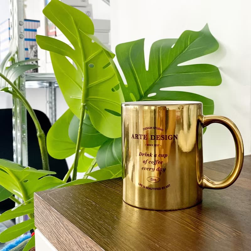 【品牌鍍金馬克杯】 日常禮物首選 Golden Elegance Mug