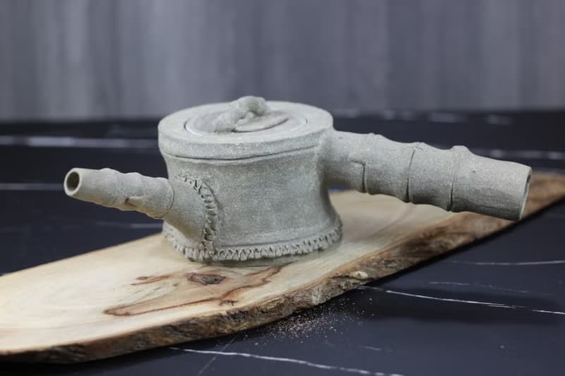 【送禮好物】竹節仿生側把壺 純手捏壺 陶作家葉佳佩手作 200ml