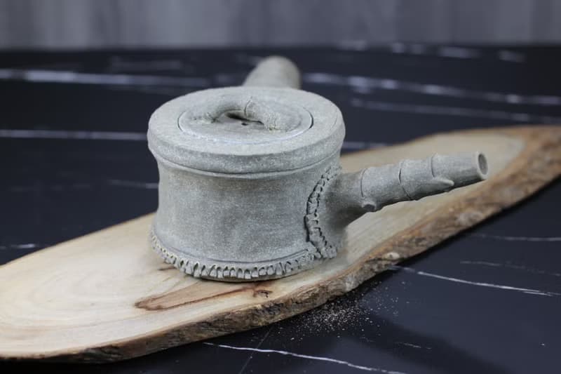 【送禮好物】竹節仿生側把壺 純手捏壺 陶作家葉佳佩手作 200ml