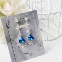 【眷戀春光】透明系水晶耳飾 Swarovski 藝術銅線 無痛耳夾/耳勾