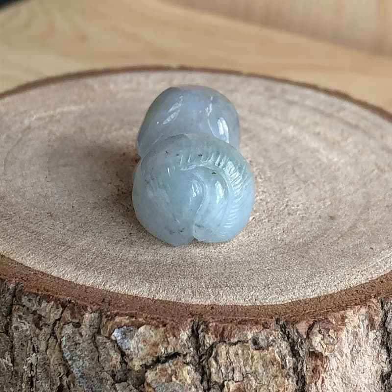 冰膠晴水帶飄花狗狗|天然緬甸玉A貨翡翠