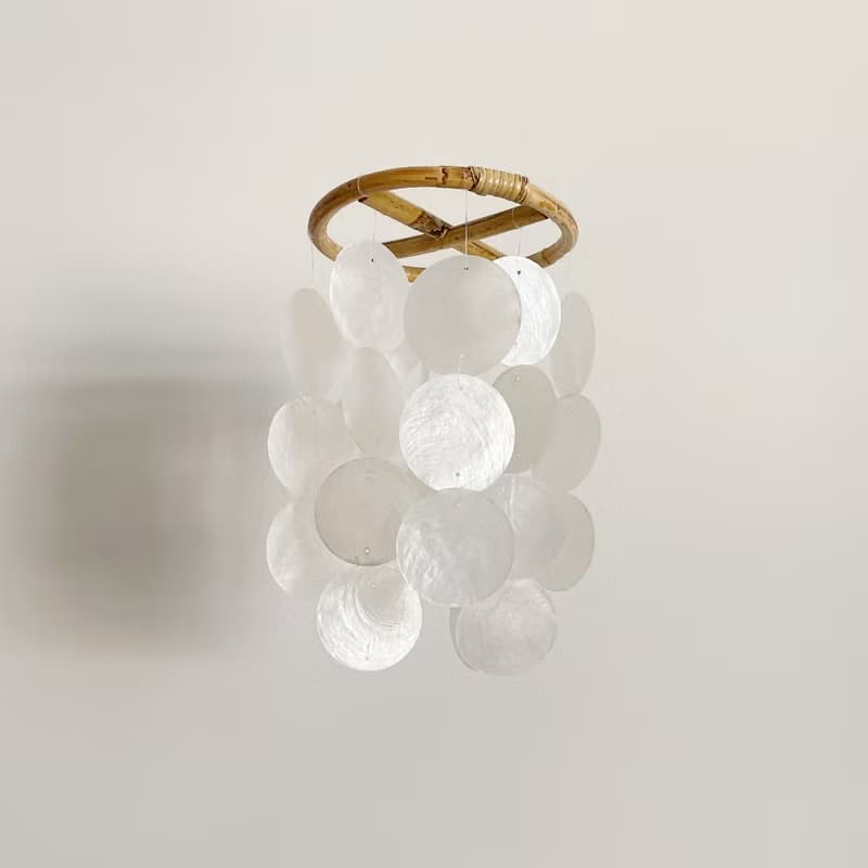 DIY-KIT | Finnish Restr._White(XS) Circle | Shell Wind Chime Mobile| #0-322