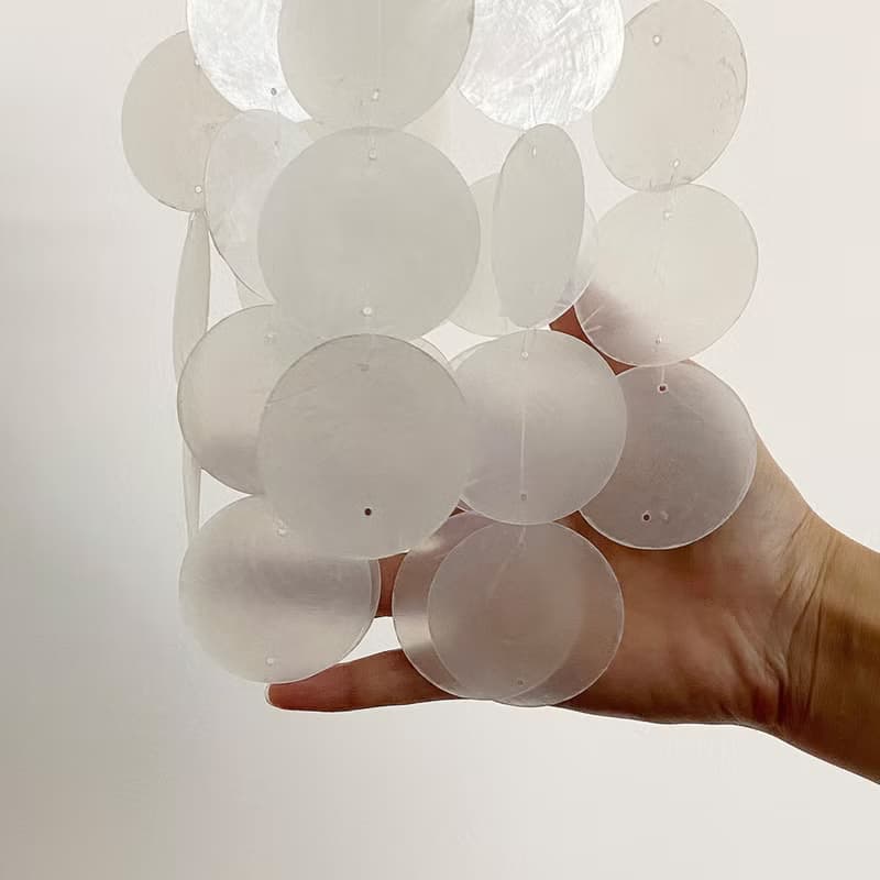 DIY-KIT | Finnish Restr._White(XS) Circle | Shell Wind Chime Mobile| #0-322