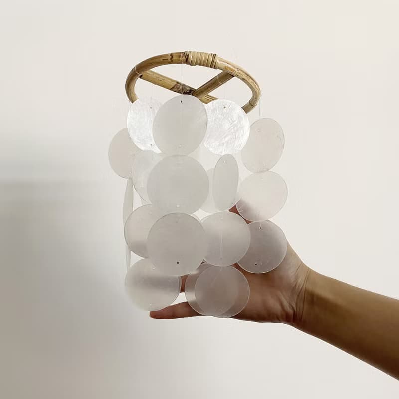 DIY-KIT | Finnish Restr._White(XS) Circle | Shell Wind Chime Mobile| #0-322