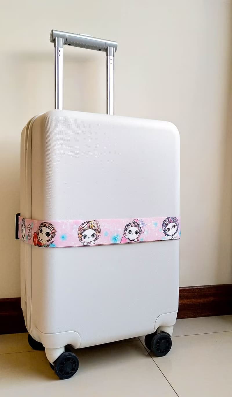 行李束帶 | 行李帶 | 防摔加固 - 清新綠暖暖貓、少女粉暖暖貓