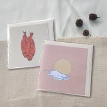 【紙品 • 小摺卡】鹹魚 • 附方形質感信封