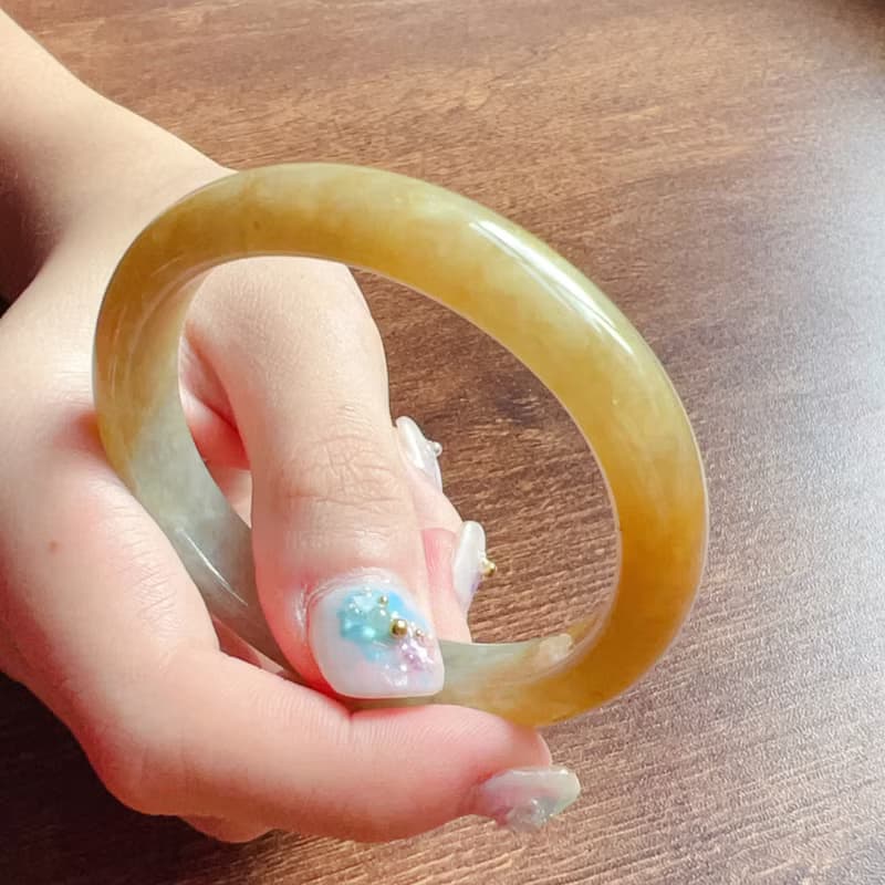 冰黃翡翡翠貴妃鐲 | 17圍 | 天然緬甸玉翡翠A貨 | 送禮