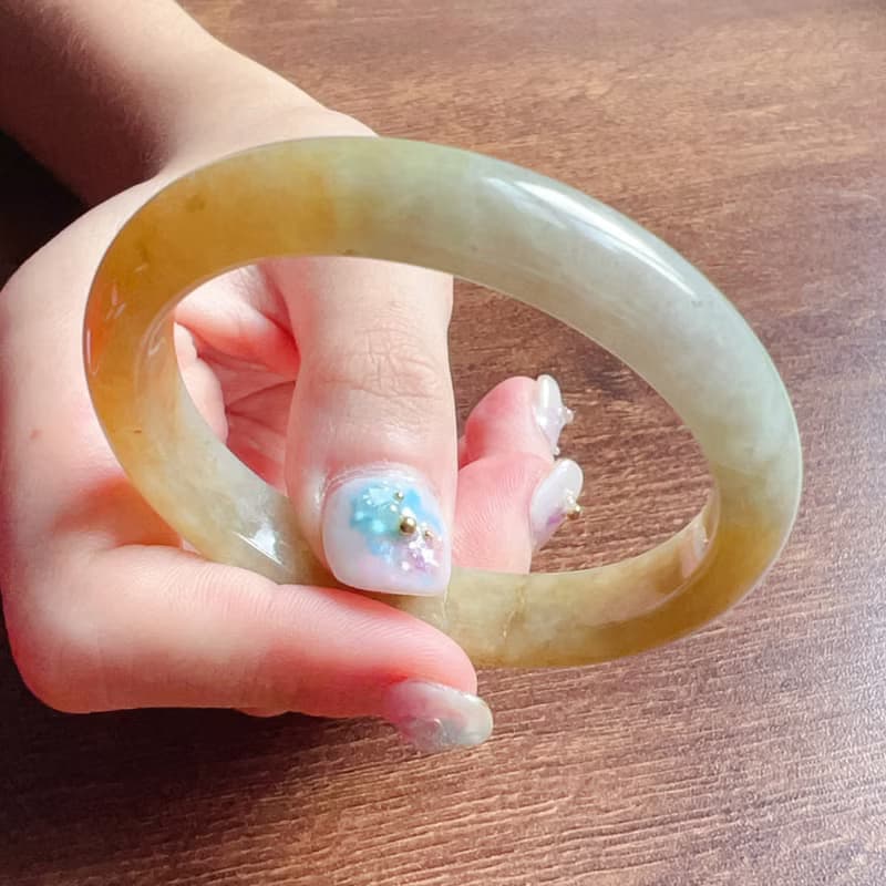冰黃翡翡翠貴妃鐲 | 17圍 | 天然緬甸玉翡翠A貨 | 送禮