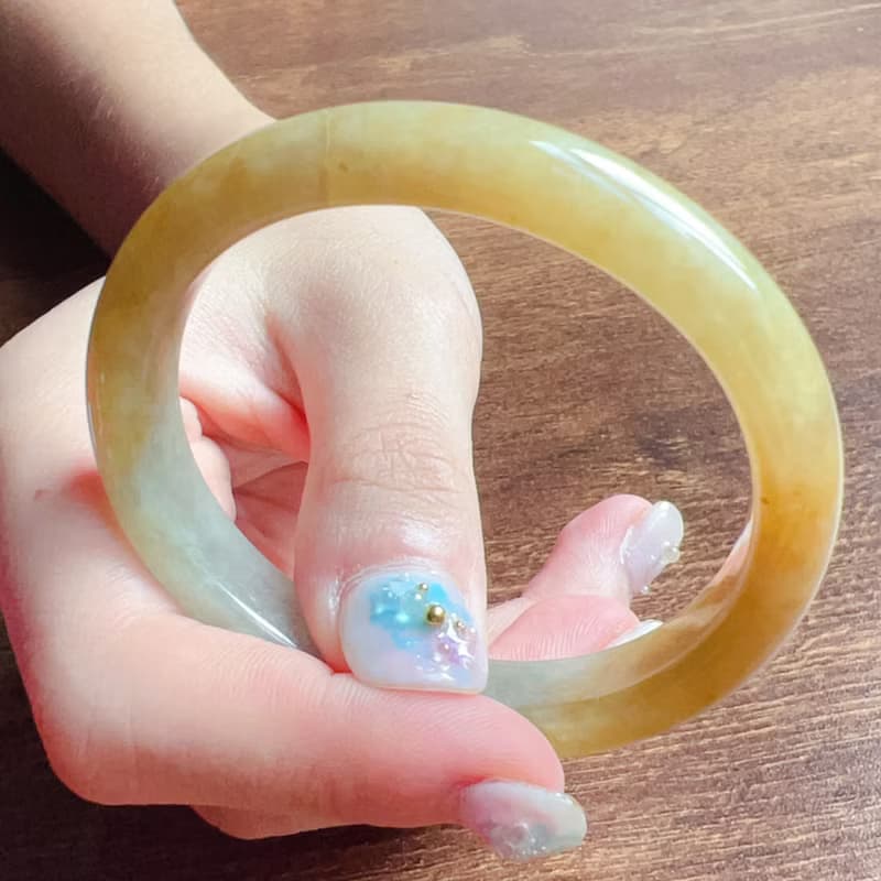 冰黃翡翡翠貴妃鐲 | 17圍 | 天然緬甸玉翡翠A貨 | 送禮