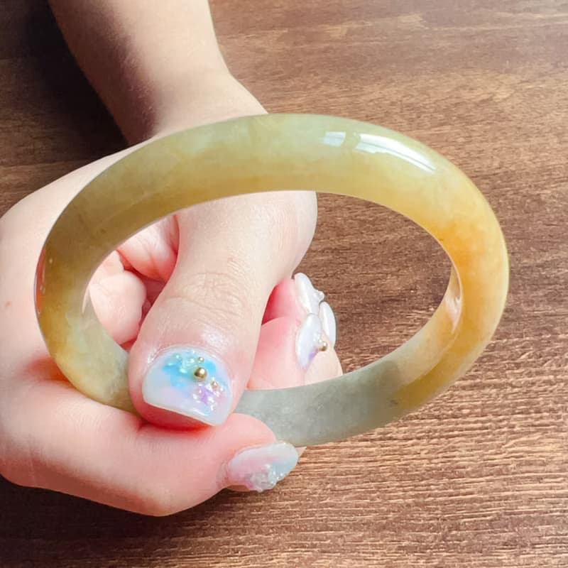 冰黃翡翡翠貴妃鐲 | 17圍 | 天然緬甸玉翡翠A貨 | 送禮