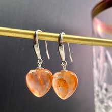 特價天然膠花耳鉤耳環