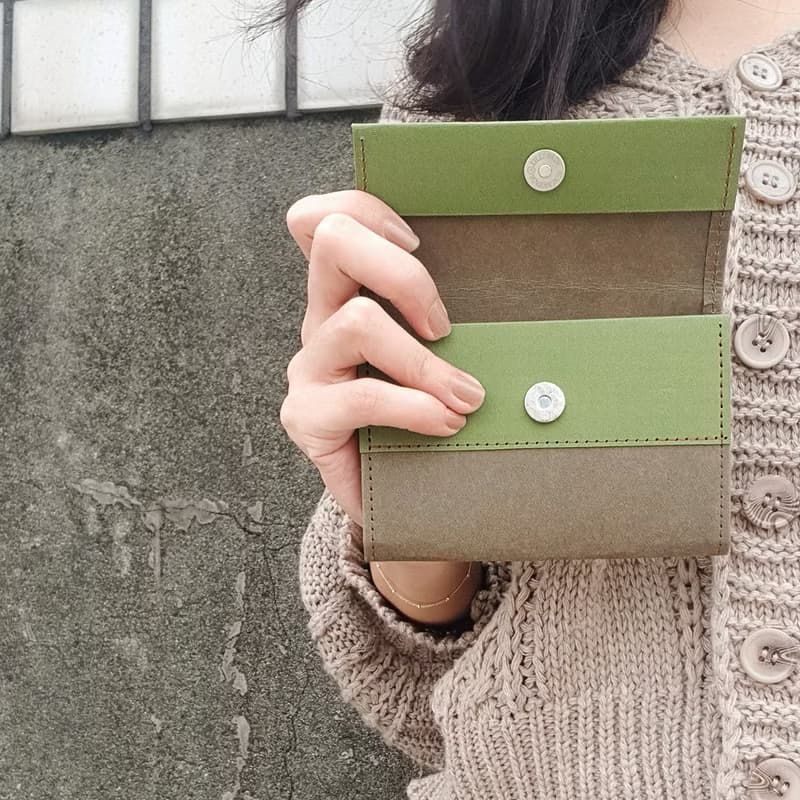 質感撞色 水洗牛皮紙夾 短夾 皮夾 零錢包