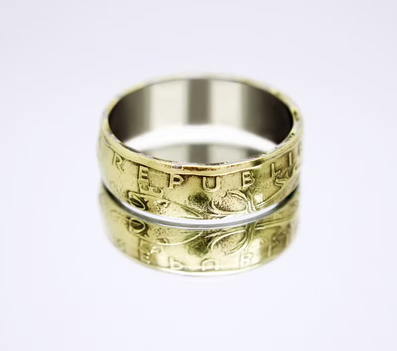 Czech Republic Coin Ring 20 Crowns 1993-2022 coin rings for men coin rings gift