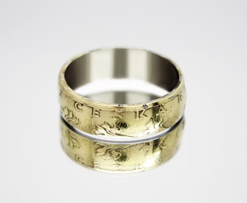 Czech Republic Coin Ring 20 Crowns 1993-2022 coin rings for men coin rings gift