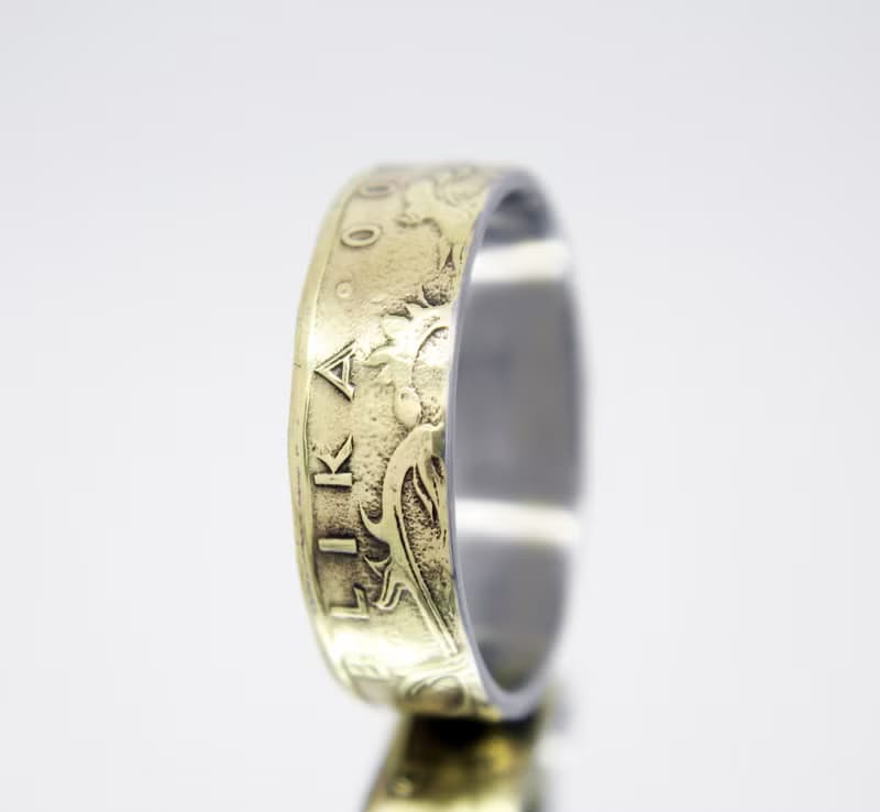 Czech Republic Coin Ring 20 Crowns 1993-2022 coin rings for men coin rings gift