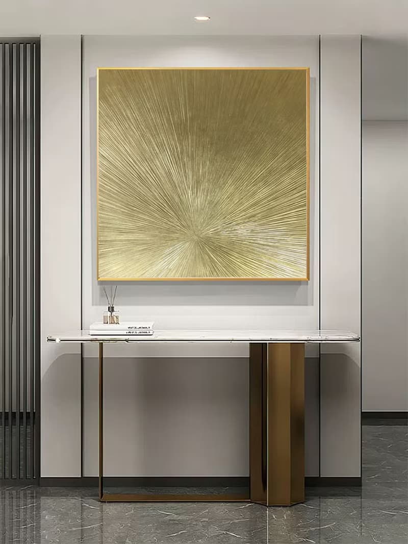 Abstract gold texture painting on canvas painting Wall Ar for Living room