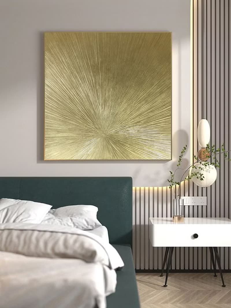 Abstract gold texture painting on canvas painting Wall Ar for Living room
