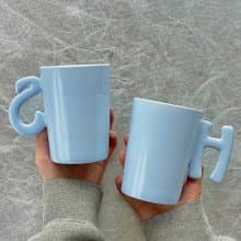 Stan&Co 淺藍色字母馬克杯 / 情侶對杯 / 咖啡杯450ml 可選字母